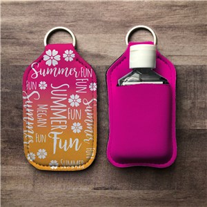 Personalized Gradient Word Art Hand Sanitizer Holder by Gifts For You Now