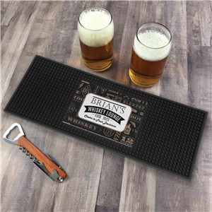 Personalized Whiskey Lounge Bar Mat by Gifts For You Now
