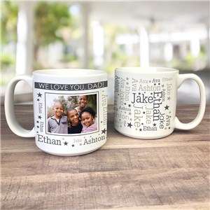 Personalized We Love Dad Word Art Large Mug by Gifts For You Now