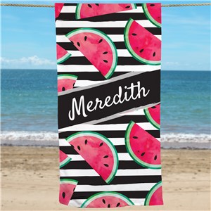 Personalized Watermelon Beach Towel by Gifts For You Now