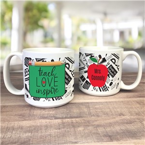 Personalized Teach Love Inspire Large Mug by Gifts For You Now