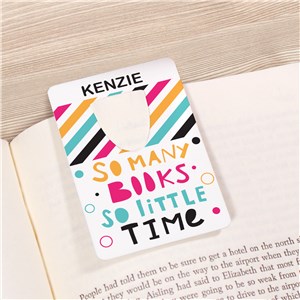 Personalized So Many Books Bookmark by Gifts For You Now