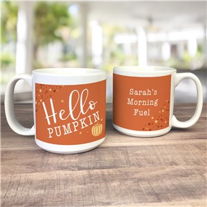 Personalized Hello Pumpkin Large Mug by Gifts For You Now