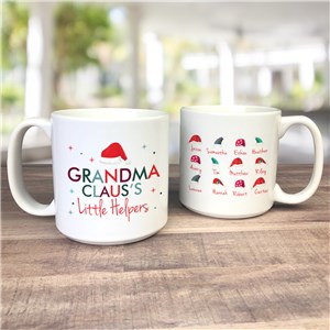 Personalized Grandma Claus's Little Helpers Large Mug by Gifts For You Now