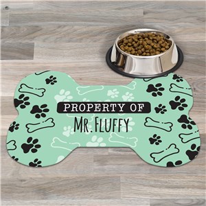 Personalized Property Of Bone Shaped Mat by Gifts For You Now
