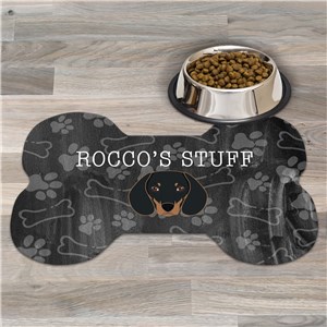 Personalized Dog Breed Bone Shaped Mat by Gifts For You Now