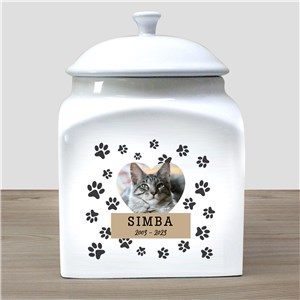 Personalized Paw Prints & Photo Pet Urn by Gifts For You Now