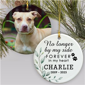 Personalized No Longer By My Side Photo Double Sided Round Christmas Ornament by Gifts For You Now
