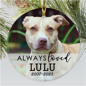 Personalized Always Loved Round Christmas Ornament by Gifts For You Now