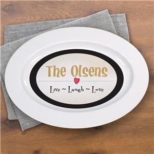 Image of Personalized Live#44; Laugh#44; Love Serving Platter