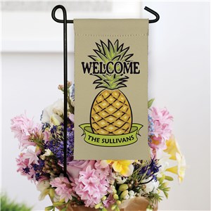 Personalized Pineapple Welcome Mini Garden Flag by Gifts For You Now