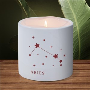 Personalized Zodiac Star Signs LED Candle with Holder by Gifts For You Now photo