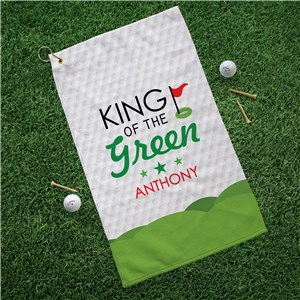 Personalized King of the Green Golf Towel by Gifts For You Now