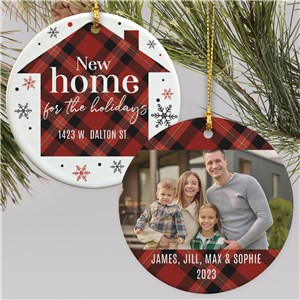 Personalized New Home for the Holidays Double Sided Christmas Ornament by Gifts For You Now
