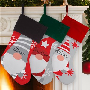 Personalized Christmas Gnome Stocking by Gifts For You Now