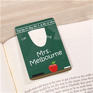 Chalkboard Personalized Teacher Bookmark by Gifts For You Now