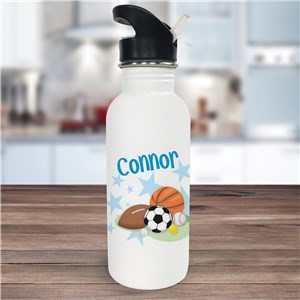 Personalized Sports Fan Water Bottle by Gifts For You Now