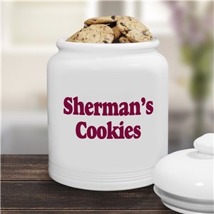 Any Message Personalized Ceramic Cookie Jar - Navy - Small by Gifts For You Now