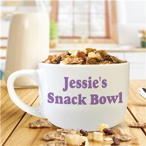 Ceramic Any Message Personalized Cereal Bowl by Gifts For You Now