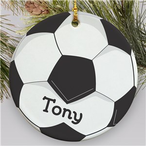 Personalized Soccer Ball Christmas Ornament by Gifts For You Now