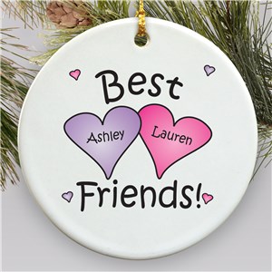 Best Friends Personalized Christmas Ornament by Gifts For You Now