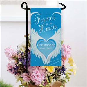 Personalized Forever In Our Hearts Mini Garden Flag by Gifts For You Now