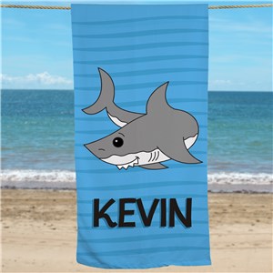 Personalized Shark Beach Towel by Gifts For You Now