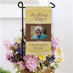 Personalized In Loving Memory Photo Mini Garden Flag by Gifts For You Now