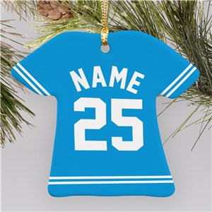 Personalized Sports Jersey Christmas Ornament by Gifts For You Now