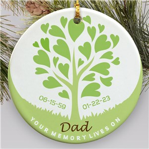 Personalized Memorial Christmas Ornament Ceramic by Gifts For You Now