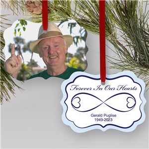 Personalized Sympathy Gift Photo Double Sided Christmas Ornament Photo Memorial Christmas Ornament by Gifts For You Now