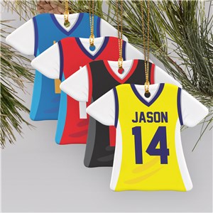 Personalized Basketball Jersey Christmas Ornament by Gifts For You Now