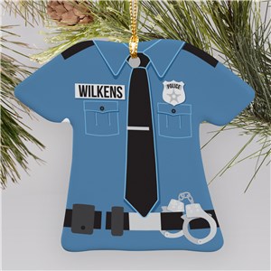 Uniform Personalized Police Christmas Ornament by Gifts For You Now