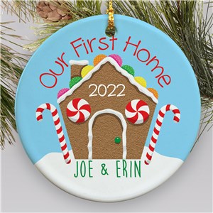 Our First Home Personalized Christmas Ornament by Gifts For You Now