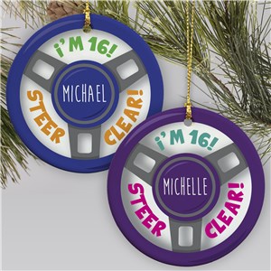 New Driver Personalized Christmas Ornament - Blue - Large by Gifts For You Now