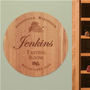 Personalized Wine Room Wall Sign by Gifts For You Now