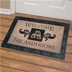 Personalized Welcome Monogram Doormat by Gifts For You Now