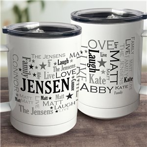 Personalized Word Art Mug with Lid by Gifts For You Now