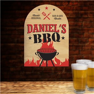 Personalized BBQ Master Wall Sign by Gifts For You Now