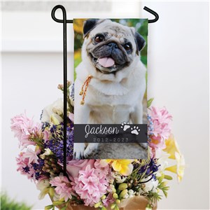 Personalized Pet Photo Memorial Mini Garden Flag by Gifts For You Now