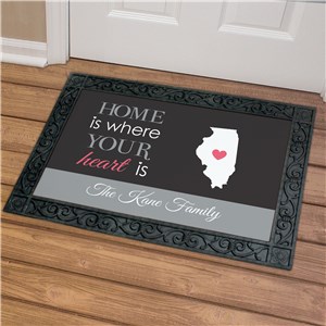 Personalized Where Your Heart Is Doormat by Gifts For You Now