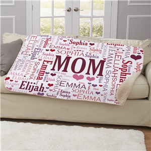 Personalized Mom Word-Art Sherpa by Gifts For You Now