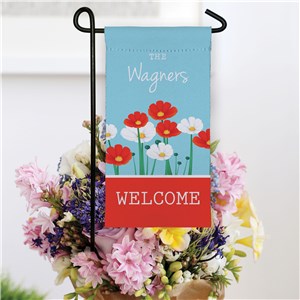 Personalized Summer Flowers Mini Garden Flag by Gifts For You Now