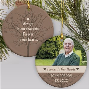 Personalized Photo Keepsake Tree Memorial Christmas Ornament For Dad by Gifts For You Now