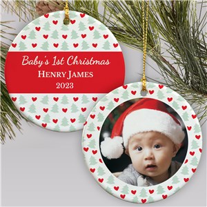 Personalized First Christmas Baby Photo Christmas Ornament by Gifts For You Now