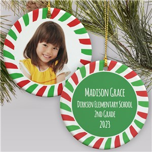 Personalized School Photo Custom Made Christmas Ornament by Gifts For You Now