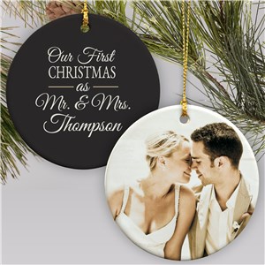 Personalized Mr & Mrs First Christmas Ornament by Gifts For You Now