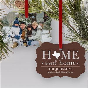 Personalized Home Sweet Home Double Sided Photo Christmas Ornament by Gifts For You Now