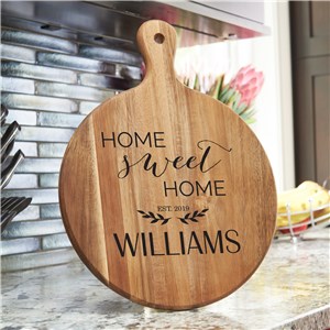 Home Sweet Home Acacia Wood Paddle Personalized Sign by Gifts For You Now