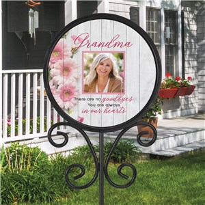 Personalized Memorial Flowers Round Magnetic Sign Set by Gifts For You Now